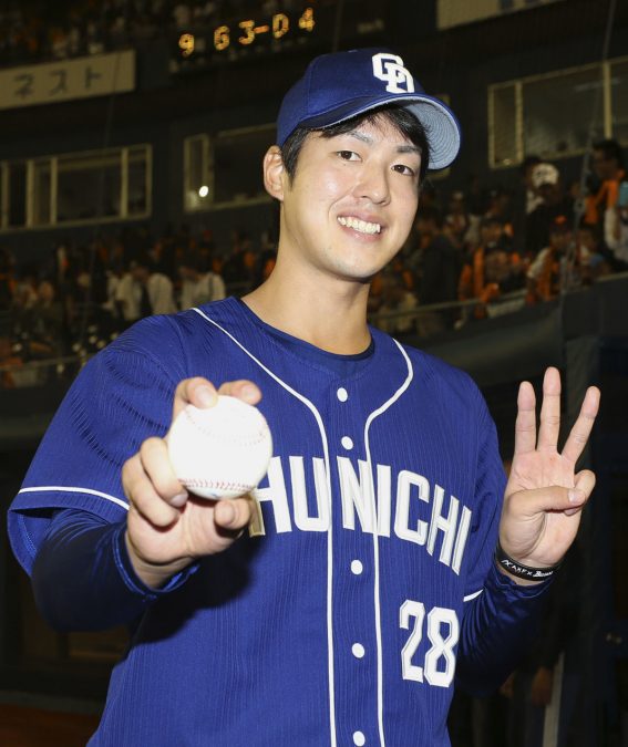 今日のMVP】梅津晃大、首位・巨人を相手に球団32年ぶりの