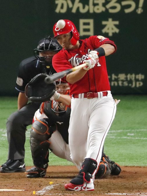 鯉の4番 から 侍の4番 へ 鈴木誠也の 一撃必殺 の打撃に迫る Nissan Baseball Lab プロ野球 Baseball Gate